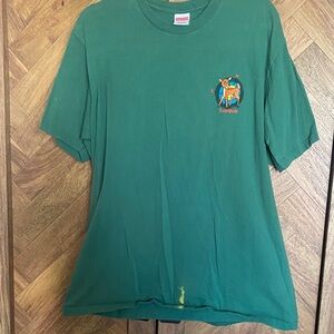 Green Supreme Tee with Deer Graphic